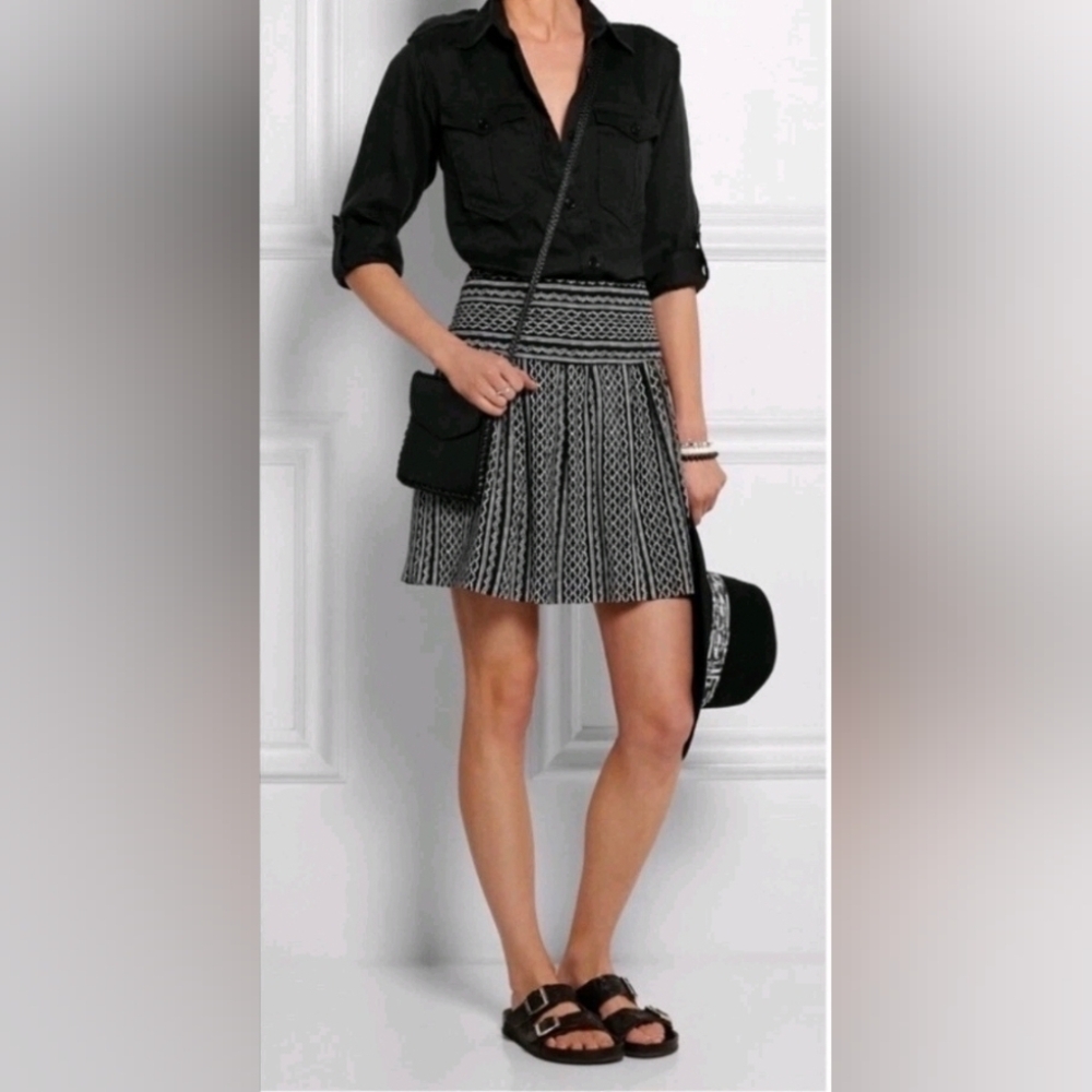 Madewell Silk Skyline Tidal Wave Skirt
